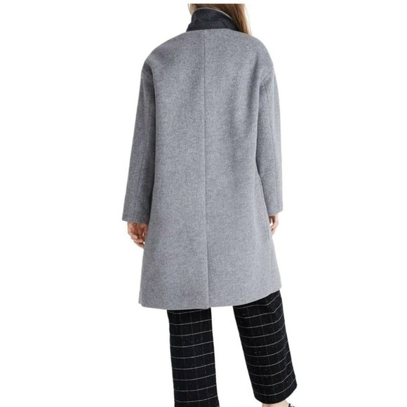 Madewell Gray Wool Blend Coat - Picture 3 of 8